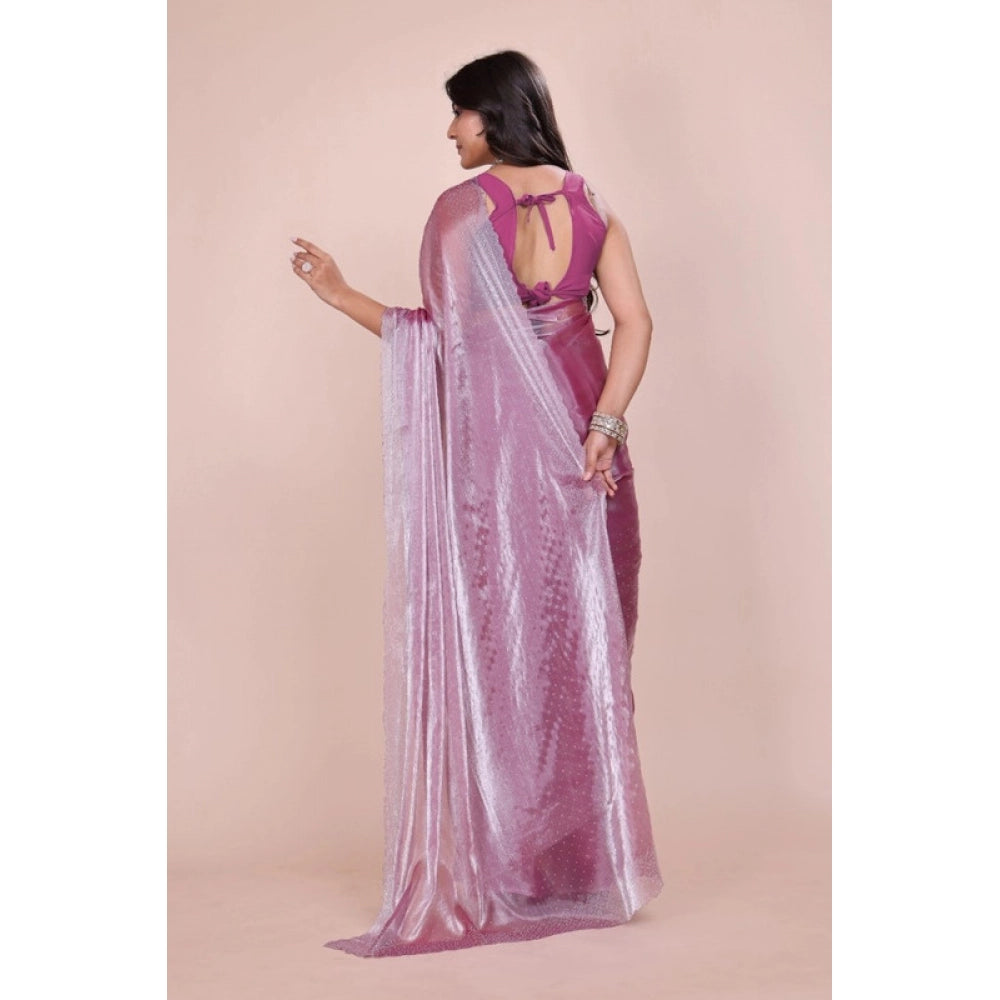 Vaystra Jimmy choo Embellished Bollywood Saree With Unstitched Blouse 5.5Mtr – Magenta