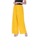 Vaystra Casual Rayon Solid Ankle Length Palazzo – Yellow
