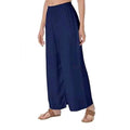 Vaystra Casual Rayon Solid Ankle Length Palazzo – Navy Blue