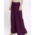 Vaystra Casual Rayon Solid Ankle Length Palazzo – Purple