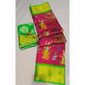 Vaystra Digital Dolla Silk Printed Saree With Unstitched Blouse 5.5Mtr – Pink