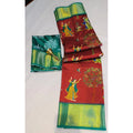 Vaystra Digital Dolla Silk Printed Saree With Unstitched Blouse 5.5Mtr – Brown
