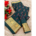Vaystra Digital Dolla Silk Printed Saree With Unstitched Blouse 5.5Mtr – Green