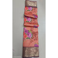 Vaystra Digital Dolla Silk Printed Saree With Unstitched Blouse 5.5Mtr – Orange