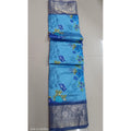 Vaystra Digital Dolla Silk Printed Saree With Unstitched Blouse 5.5Mtr – Sky Blue