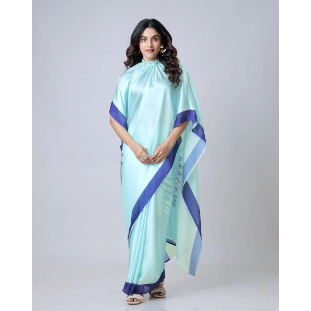 Vaystra Soft Crepe Silk Printed Ready To Wear Saree With Unstitched Blouse 5.5Mtr –...