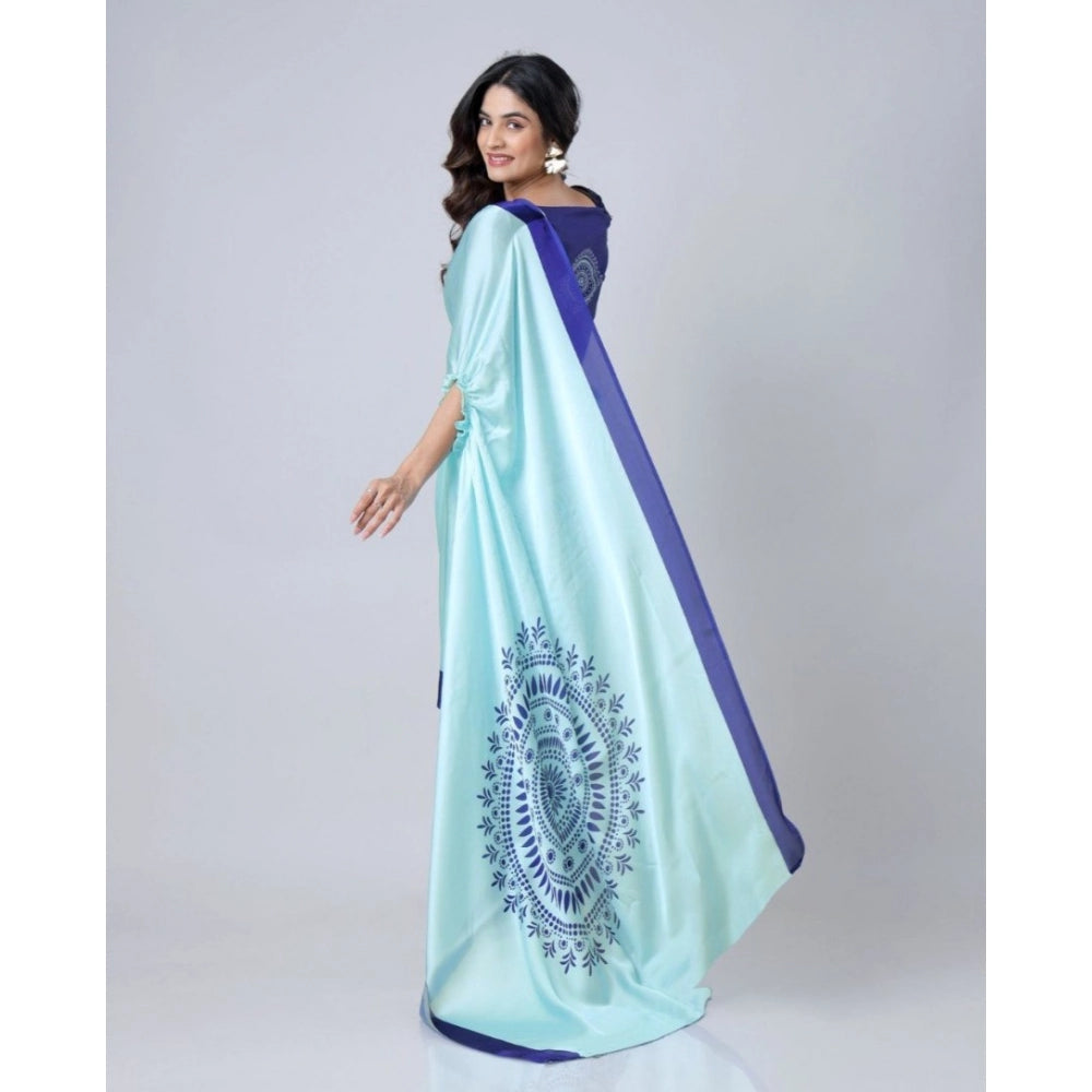 Vaystra Soft Crepe Silk Printed Ready To Wear Saree With Unstitched Blouse 5.5Mtr –...