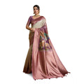 Vaystra Silk Printed Saree With Unstitched Blouse 5.5Mtr – Wine