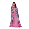 Vaystra Banarasi Silk Jaquard Woven Saree With Unstitched Blouse 5.5Mtr – Pink