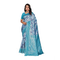 Vaystra Banarasi Silk Jaquard Woven Saree With Unstitched Blouse 5.5Mtr – Light Blue