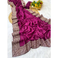 Vaystra Silk Embroidred Saree With Unstitched Blouse 5.5Mtr – Purple