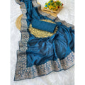Vaystra Silk Embroidred Saree With Unstitched Blouse 5.5Mtr – Light Green