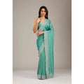 Vaystra Silk Embroidred Saree With Unstitched Blouse 5.5Mtr – Light Green