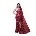 Vaystra Georgette Printed Saree With Unstitched Blouse 5.5Mtr – Maroon