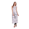Vaystra Casual Crepe Sleeveless Slit Dress – White