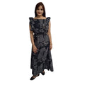 Vaystra Casual Crepe Sleeveless Dress – Black