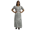 Vaystra Casual Crepe Half Sleeves Dress – White