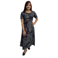 Vaystra Casual Crepe Half Sleeves Dress – Black