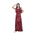 Vaystra Casual Crepe Sleeveless Dress – Maroon