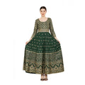 Vaystra Casual Rayon 3-4th Sleeves Anarkali Kurti – Green