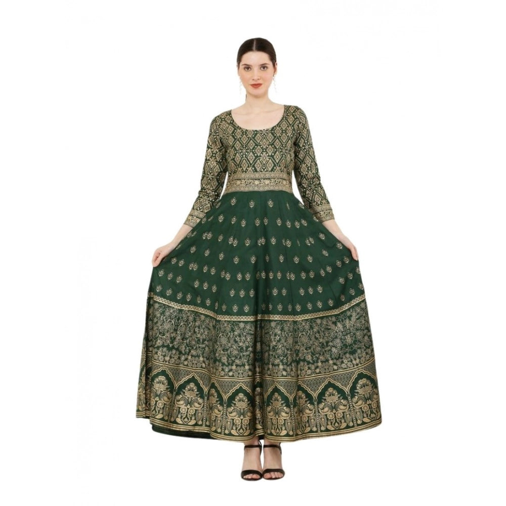 Vaystra Casual Rayon 3-4th Sleeves Anarkali Kurti – Green