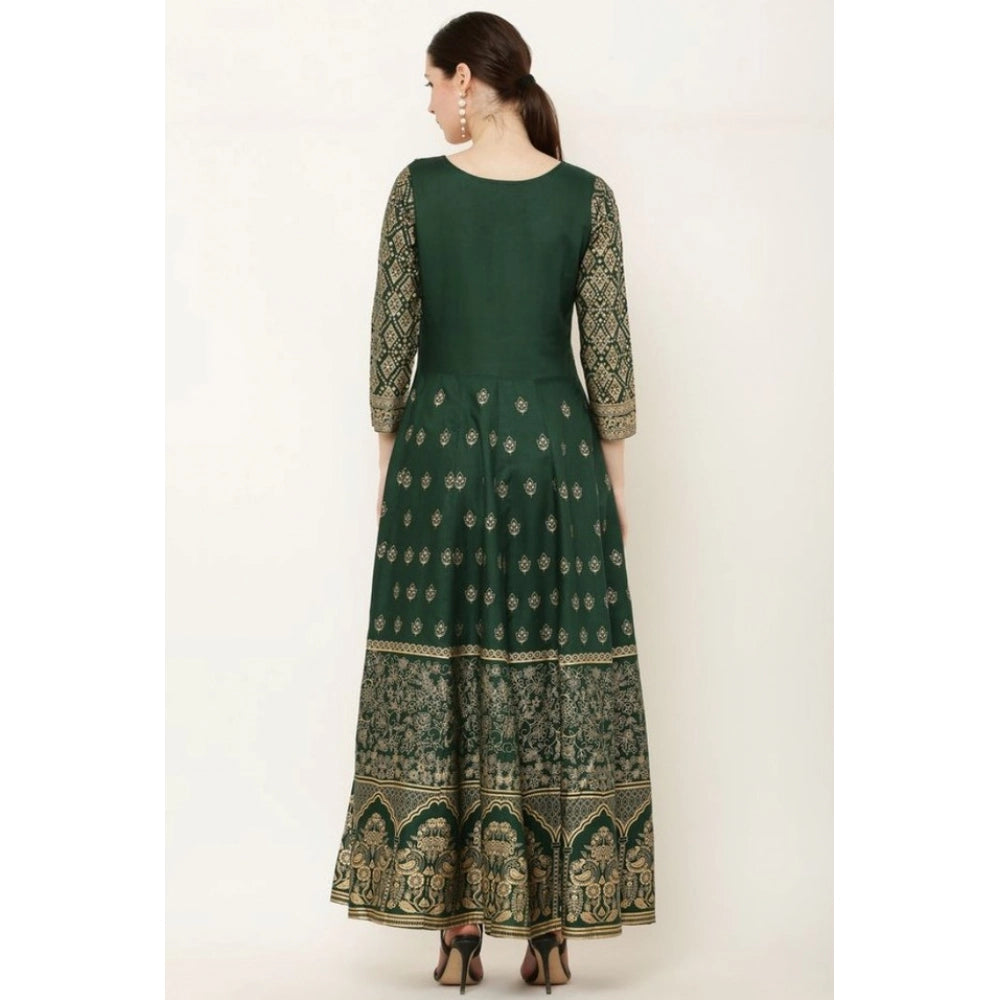 Vaystra Casual Rayon 3-4th Sleeves Anarkali Kurti – Green