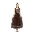 Vaystra Casual Rayon Sleeveless Kurti – Brown