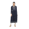 Vaystra Casual Rayon Full sleeve Kurti – Blue