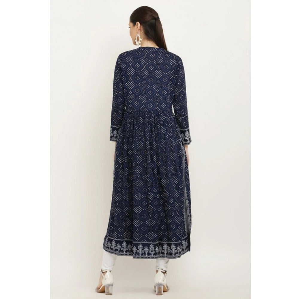 Vaystra Casual Rayon Full sleeve Kurti – Blue