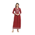Vaystra Casual Rayon Full sleeve Kurti – Maroon