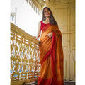 Vaystra Soft Lilan Printed Saree With Unstitched Blouse 5.5Mtr – Mustard
