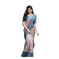 Vaystra Soft Lichi Silk Printed Saree With Unstitched Blouse 5.5Mtr – Multicolor