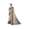 Vaystra Cotton Silk Printed Saree With Unstitched Blouse 5.5Mtr – Green