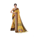 Vaystra Cotton Silk Printed Saree With Unstitched Blouse 5.5Mtr – Yellow