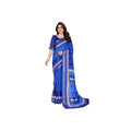 Vaystra Linen Cotton Printed Saree With Unstitched Blouse 5.5Mtr – Blue