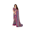 Vaystra Linen Cotton Printed Saree With Unstitched Blouse 5.5Mtr – Wine