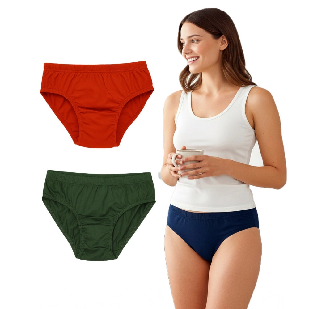 Vaystra Pack of_3 Cotton Solid Hipster Panty – Multicolor
