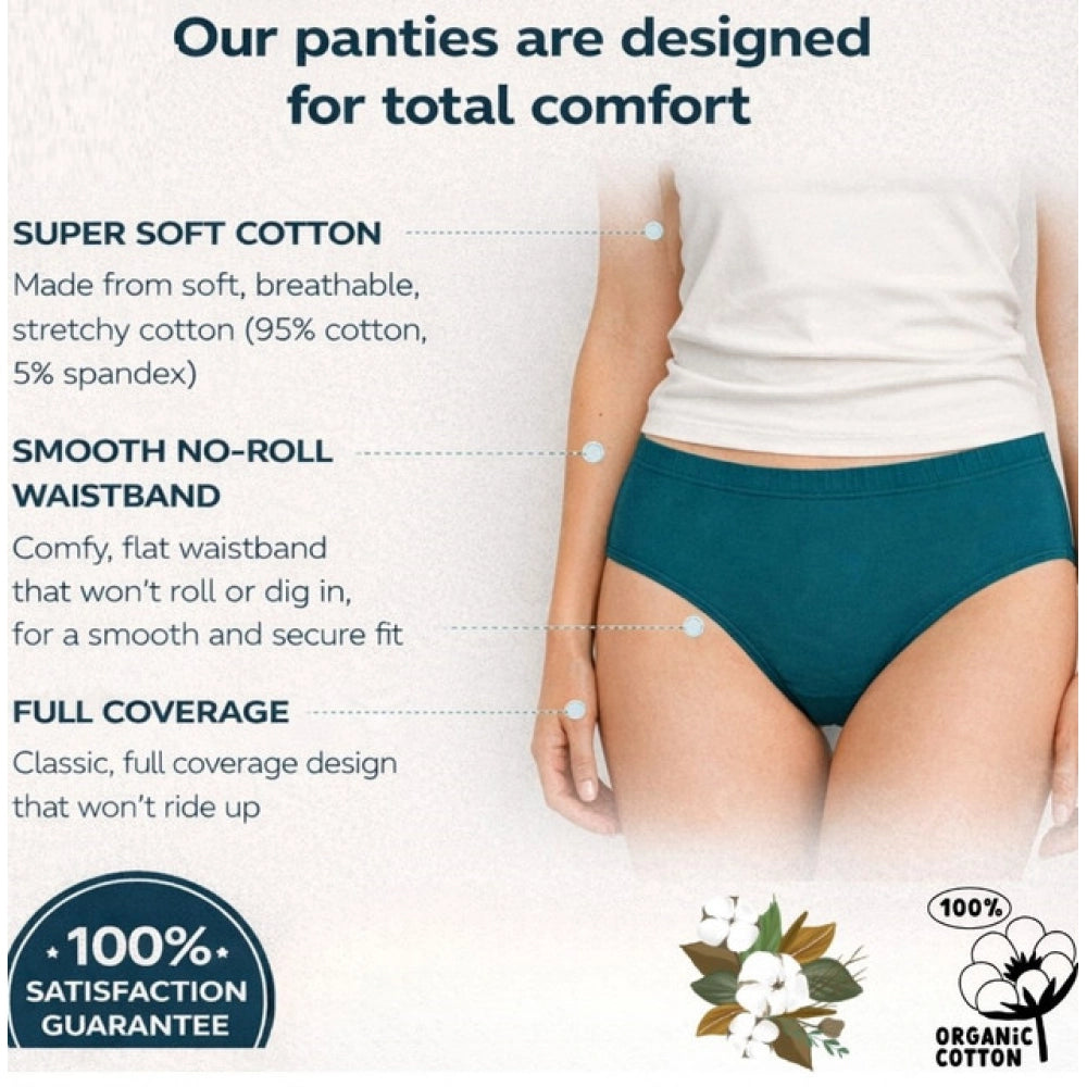 Vaystra Pack of_3 Cotton Solid Hipster Panty – Multicolor
