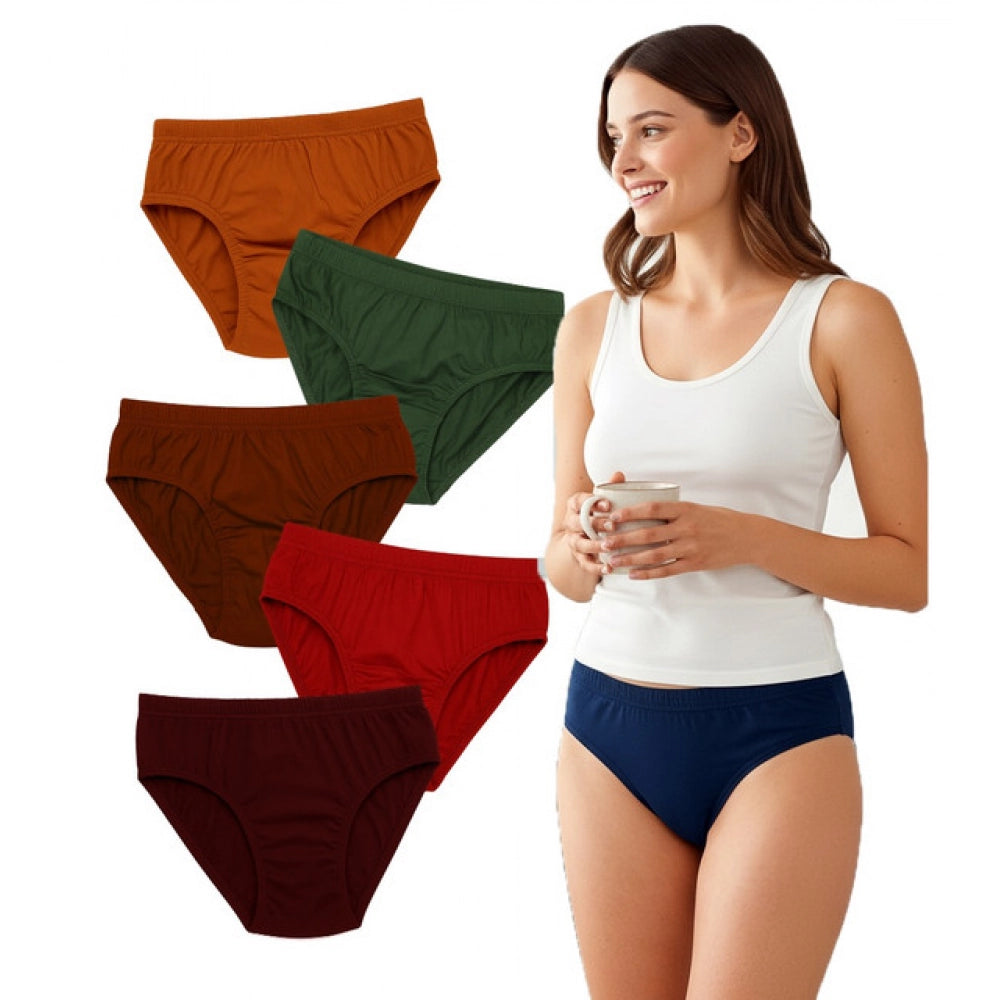 Vaystra Pack of_6 Cotton Solid Hipster Panty – Multicolor