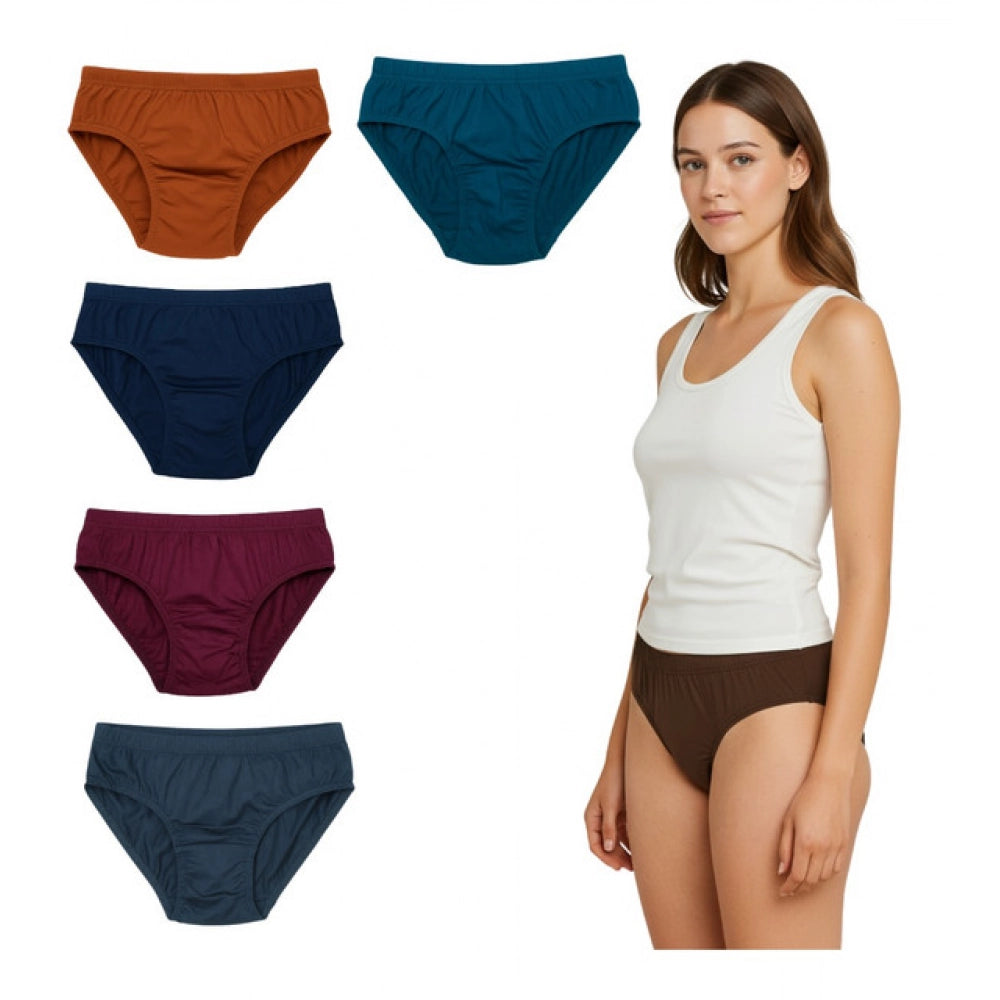 Vaystra Pack of_6 Cotton Solid Hipster Panty – Multicolor