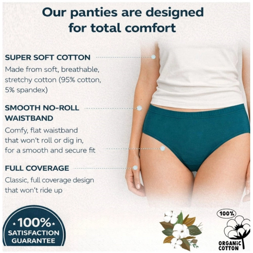 Vaystra Pack of_6 Cotton Solid Hipster Panty – Multicolor