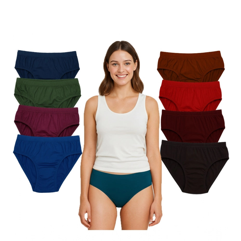 Vaystra Pack of_9 Cotton Solid Hipster Panty – Multicolor