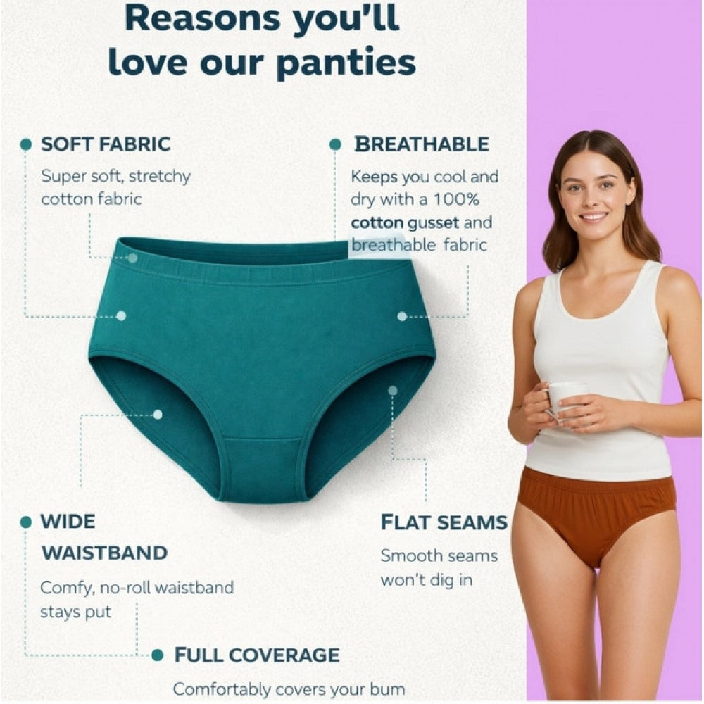 Vaystra Pack of_9 Cotton Solid Hipster Panty – Multicolor