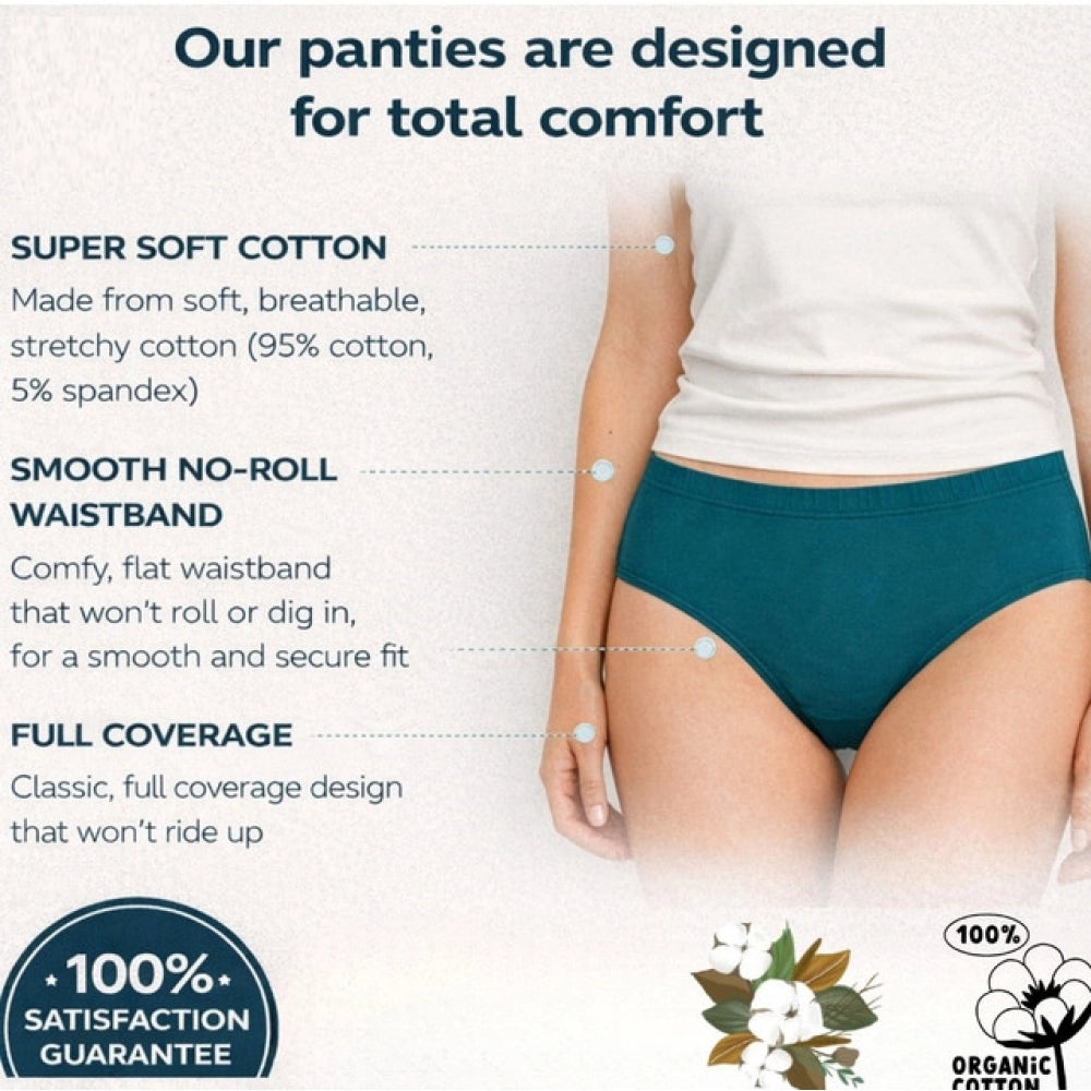 Vaystra Pack of_9 Cotton Solid Hipster Panty – Multicolor