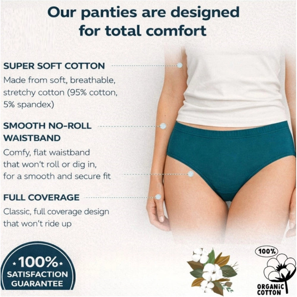 Vaystra Pack of_12 Cotton Solid Hipster Panty – Multicolor