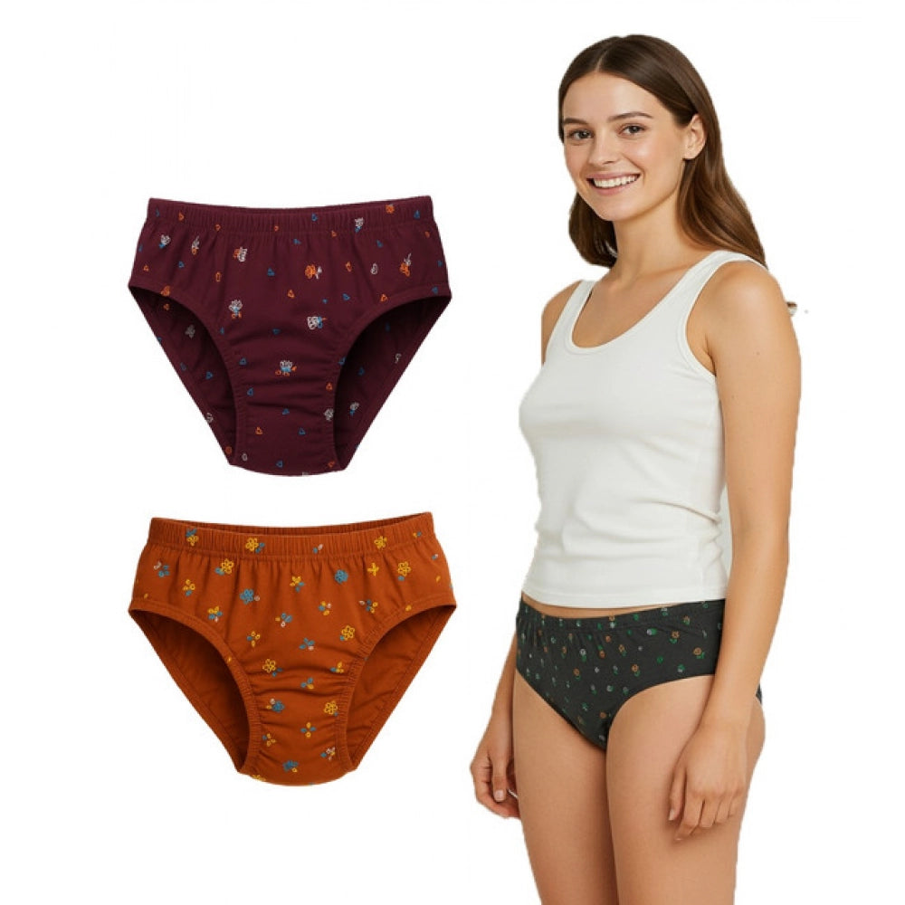 Vaystra Pack of_3 Cotton Printed Hipster Panty – Multicolor