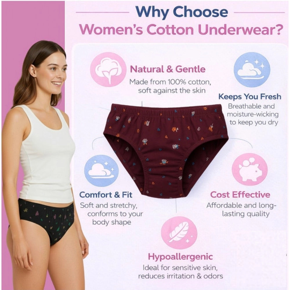Vaystra Pack of_3 Cotton Printed Hipster Panty – Multicolor