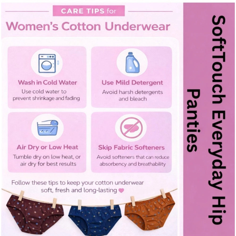 Vaystra Pack of_3 Cotton Printed Hipster Panty – Multicolor