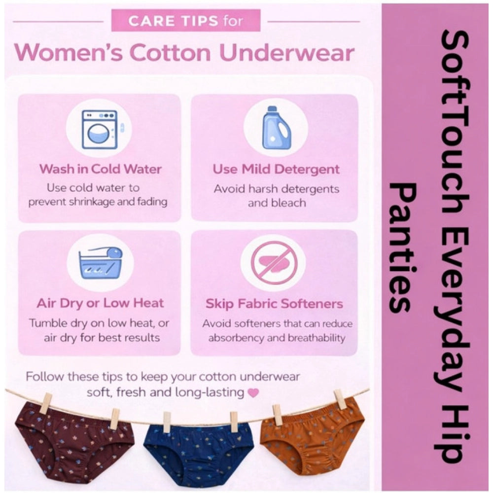 Vaystra Pack of_6 Cotton Printed Hipster Panty – Multicolor