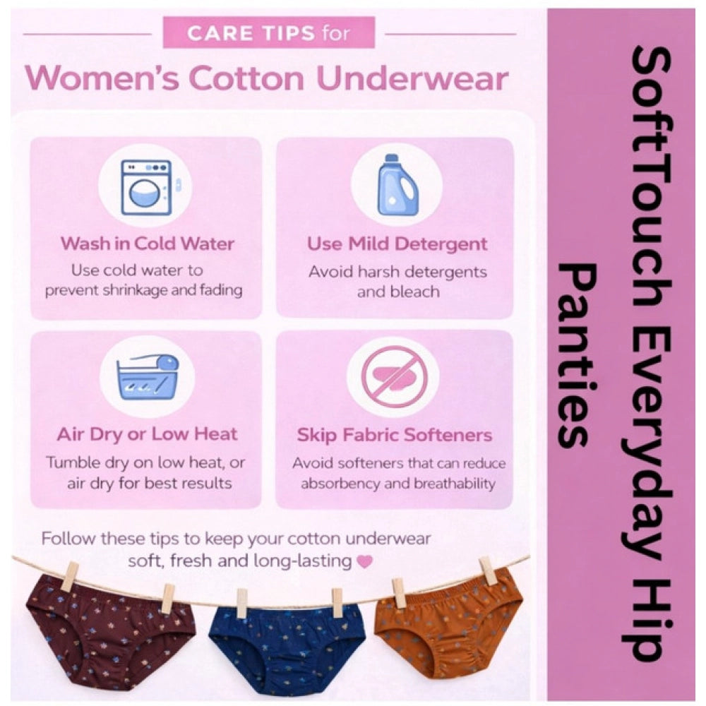 Vaystra Pack of_6 Cotton Printed Hipster Panty – Multicolor